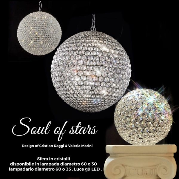 Lampade cristalli luminosi Raggi Lampadari collezione Soul of Stars